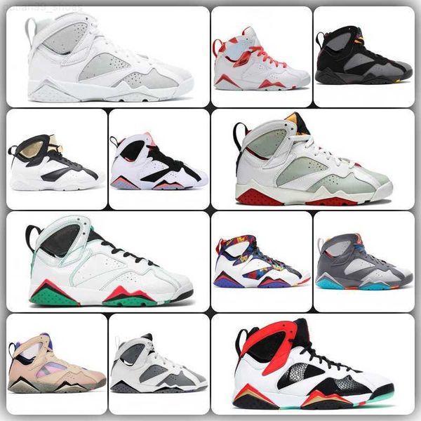 

jumpman 7 7s basketball shoes men women og cardinal citrus trophy room true red se sapphire hare sport sneakers designer leather trainers un, Black