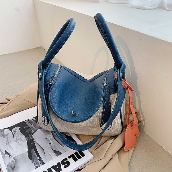 

h ermes lindiss tote bags original edition online store 2022 new fashion womens bag pillow one shoulder handbag contrast color ins texture l