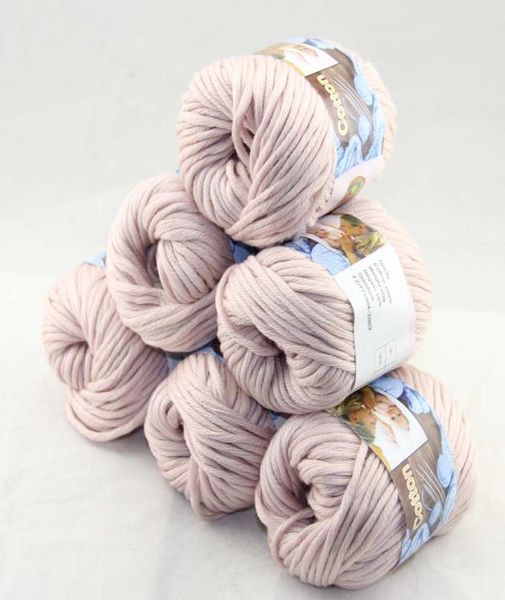 

lot of 6 ballsx50g special thick worsted 100 cotton knitting yarn linen 22088220920, Black;white