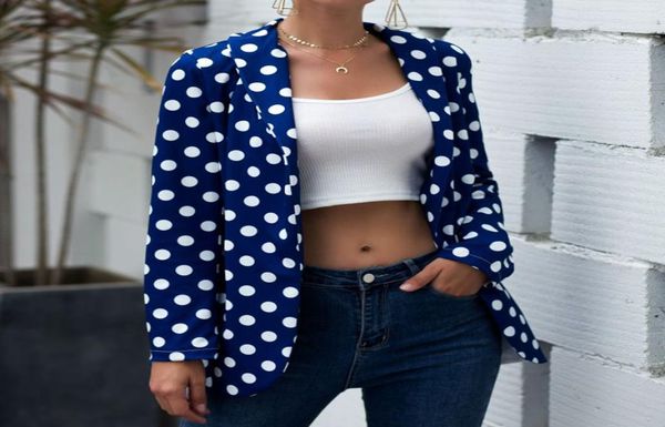 

women polka dots blazer female 2019 new long sleeve blazers for office lady formal suit jacket coat autumn outerwear6768227, White;black