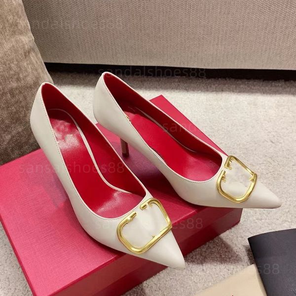 

designer heels shoes woman slingback pumps pointed toe dress shoes white real leather high heel slip on ballet flats sandles designer heel s, Black