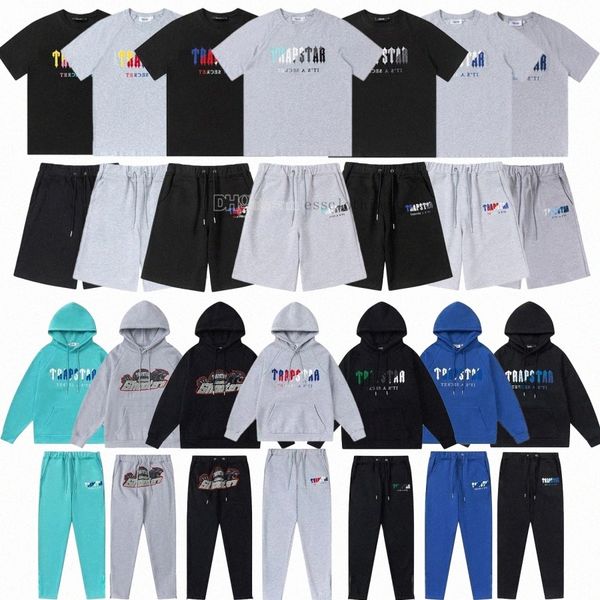 

designer multi-style trapstar tracksuit classic chest letter towel embroidery hoodie and pant trapstars london trapstar shooters tracksuit j, Gray