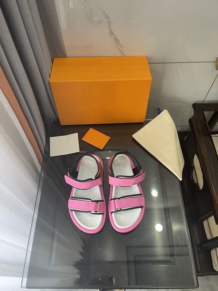 

luxury designer sandals slippers with box flat slides women shoes genuine leather sandal summer flip flops sandal sneaker beach slide party, Black