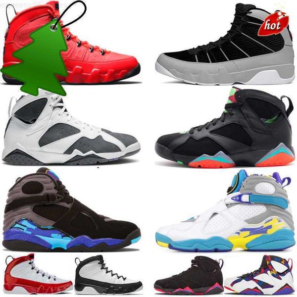 

jumpman og 9 basketball shoes mens 9s particle grey child red 7 7s flint barcelona night pure money 8 8s white aqua three peat chrome sport, Black