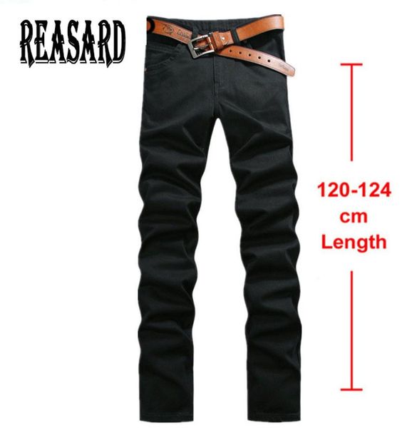 

tall man 120cm extra long jeans mens plus size 2844 black stretch twill pants classic jeans trousers casual pants8399306