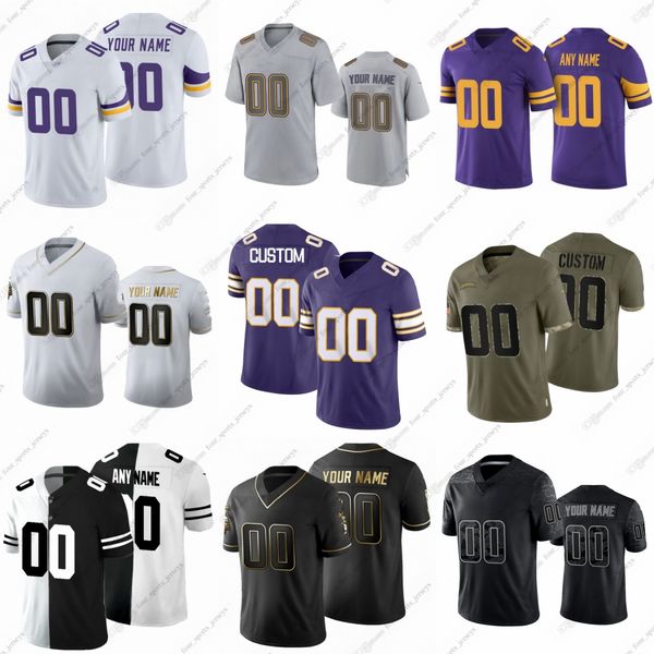 

8 kirk cousins football jerseys adam thielen dalvin cook harrison smith anthony barr justin jefferson t.j. hockenson, Black;red