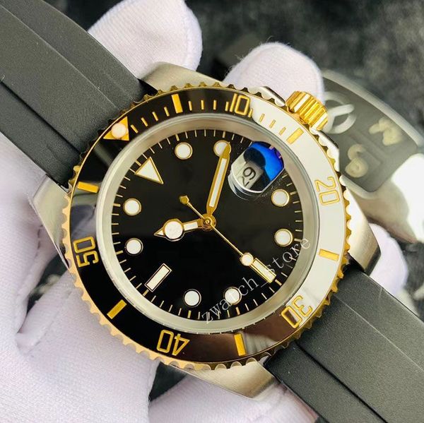 

mens designer automatic watch men's 41mm ceramic ring sapphire 2813 movement dial stainless steel rotatable watch waterproof mechanical, Slivery;brown