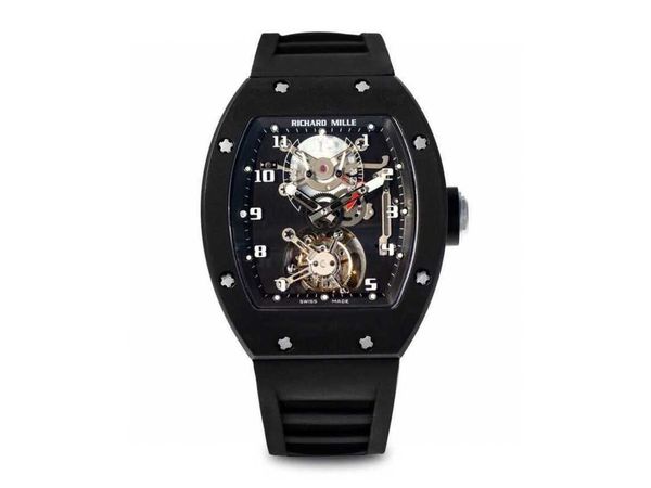 

rm001 real tourbillon watch fantasic superb men wrist watches prf1 high-end quality mechanical uhr all ti case montre richar luxe reloj homb, Slivery;brown