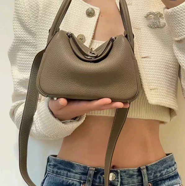 

luxury h ermes lindis's bags for sale 2023 new layer cow leather lychee pattern lindi bag doctor's women's shoulder handbag m