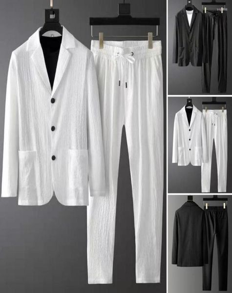 

men039s tracksuits fashion suits two piece set spring casual blazers for men 2022 coats jacket wedding autumn brand bridegroom8905796, Gray