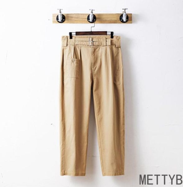 

men039s pants outdoor retro gurkha straight military uniform midhigh waist trousers solid cotton7816720, Black
