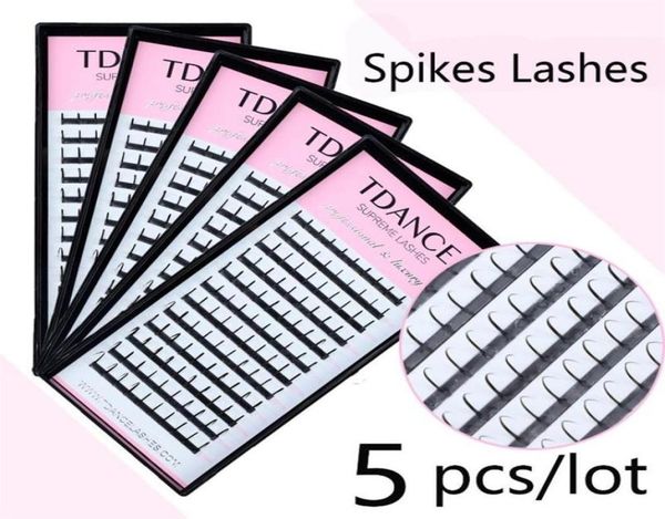 

false eyelashes tdance 5pcs spikes wispy extension lashes individual fairy dramatic fluffy soft promade natural professional makeu1231571