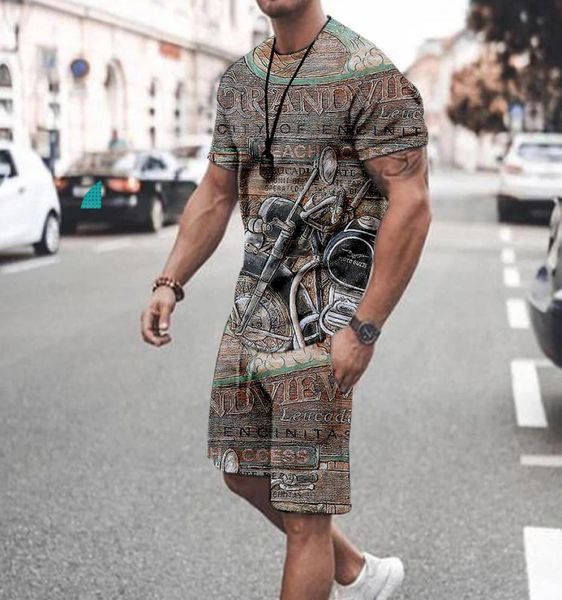 

cow pattern men s sports suit shortsleeved tshirt with shorts comfortable breathable and dry daily leisure workout9767221, Gray