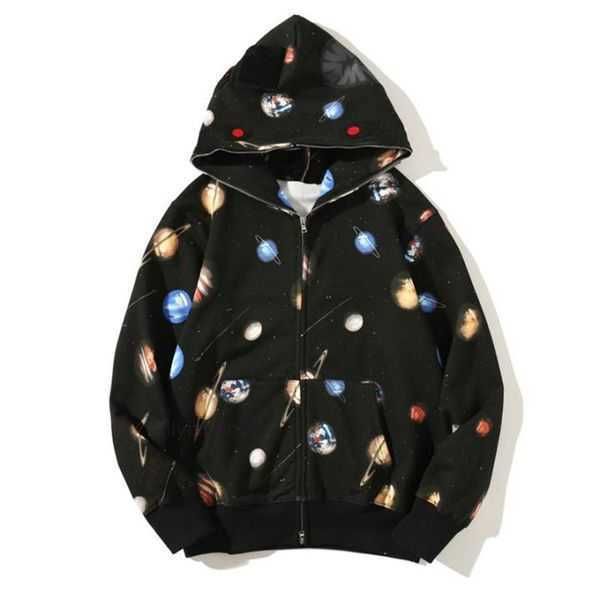 

ape shark mens women hoodies designer hoodie sweatshirts hoody oversized cotton full zip up sweaters hoodys embroidered cardigan mwni, Black
