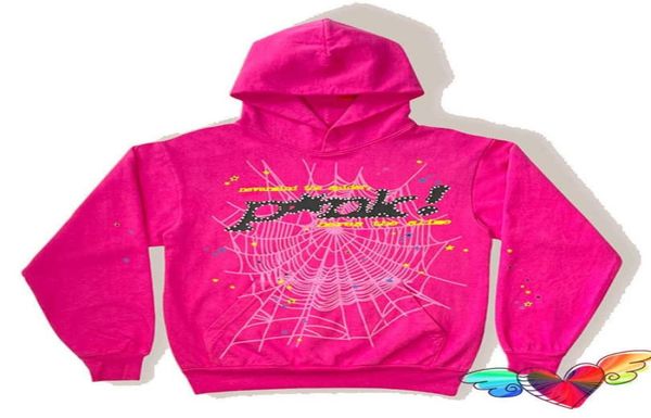 

2022 young thug pink hoodie men women foam print web graphic sweatshirts pullovers3353181, Black