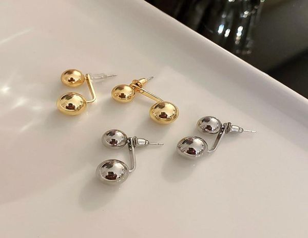 

dangle chandelier 2021 contracted metal ball modelling temperament women earrings fine trend geometric senior fashion drop4982131, Silver