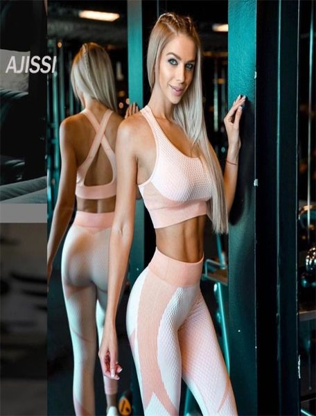 

yoga clothes women gym clothes 2 piece female womens gym leggings clothes set fitness clothing sports running leggings wear set t25182848, Gray