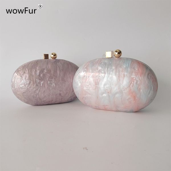 

evening bags women handbags acrylic luxury party evening bag woman casual cute box clutch purse barrel-shaped oval wallets sac a main femme