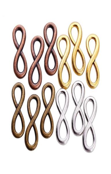 

200pcsbag retro four colors 238mm small infinity symbol charms pendant designer jewelry making necklace bracelet access52320206760570, Bronze;silver