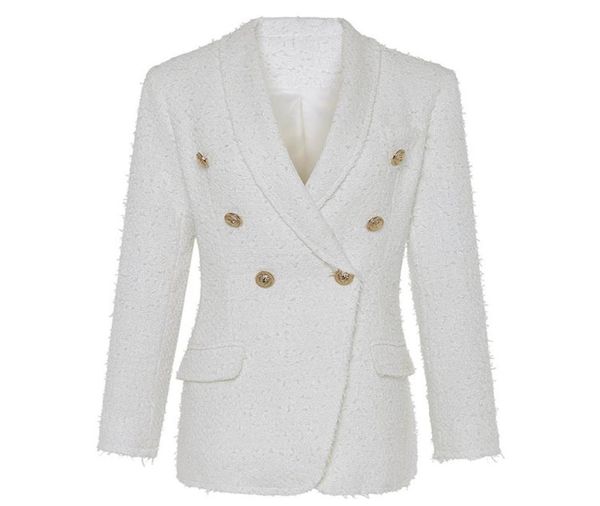 

2021 spring white black long sleeve notchedlapel tassel buttons doublebreasted blazers fashion tassel outwear long coats dn1986174938