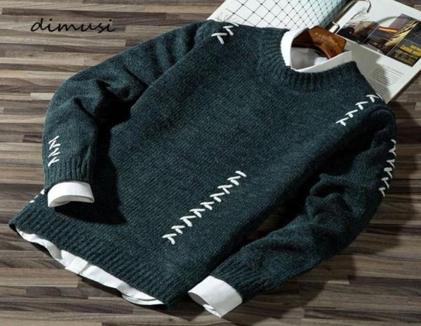 

dimusi spring autumn mens sweater casual wool pullover jumper pullover fashion mens slim fit knitted shirt clothing81743629903032, White;black