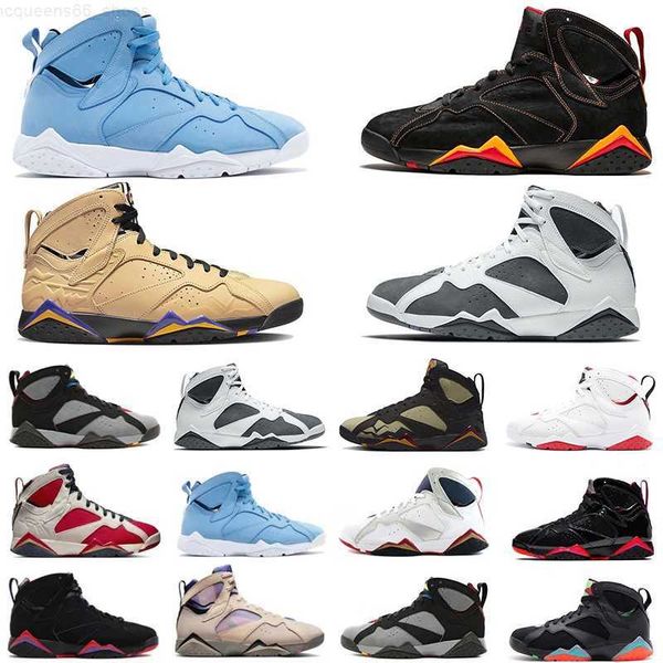 

7 7s men basketball shoes sneaker barcelona nights barely grape bordeaux cardinal chambray citrus afrobeats trophy room z mist paptors train, Black