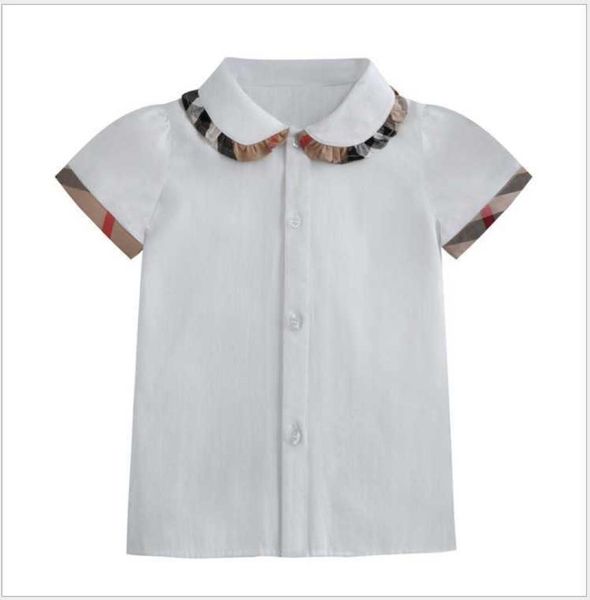 

shirts lovely girls short sleeve summer kids turndown collar plaid shirt children cotton casual shirts baby girl 250a3120184, White;black