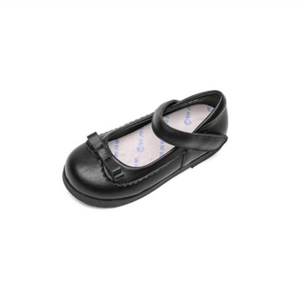 

new children shoes full grain leather baby toddler breathable flats genuine leather princess girls shoes kids student black261y1164645, Black;grey