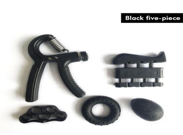 

5pcsset strengthener kit strength exercise adjustable hand gripper finger e8105894
