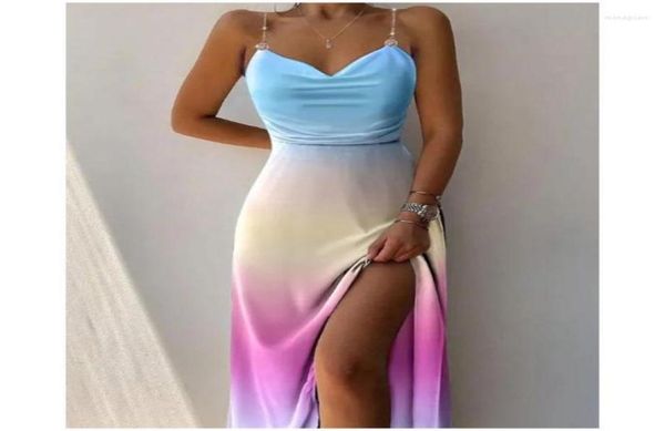 

women039s swimwear 2022 fashion colorful gradient print long dress summer backless women39s boho off shoulder sparkling crys8424522, White;black