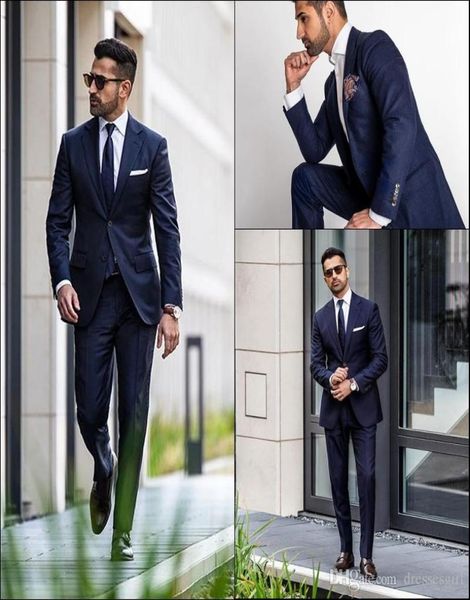 

decent dark navy wedding tuxedos formal mens suits notched lapel trim fit custom made groom tuxedos jacketpantstie1385063, Black;gray