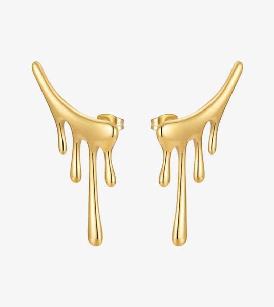 

enfashion unique punk earrings for women stainless steel stud earring irregular fashion jewelry party brinco e2213551825580, Golden;silver