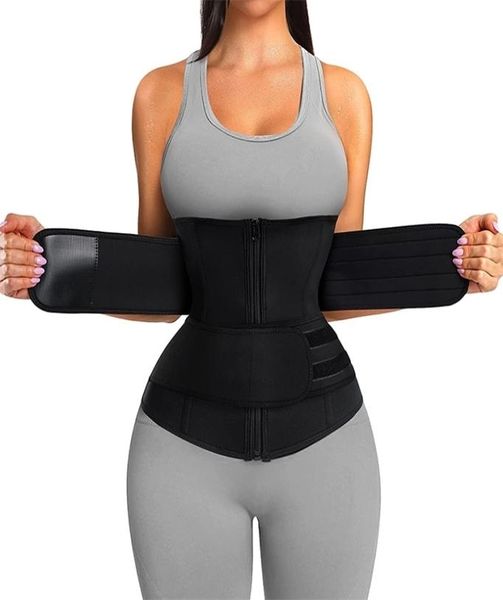 

workout waist trainer corset for women 7 steel bones neoprene sauna sweat trimmer cincher slimming body shaper belt girdle 2201084728756