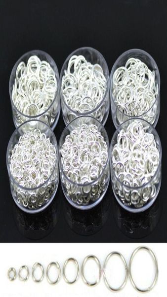 

whole 830pcs 8mm closed circle loop silver plated jump rings keychain whole lots jewelry making findings8158115