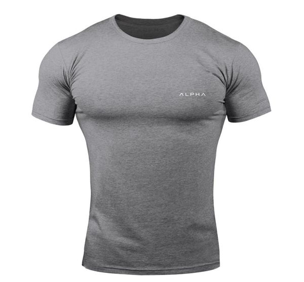 

gyms exercise tshirt joggers fitness clothing short sleeve tshirt male body building tees workout wear streetwear shirts7007393, White;black