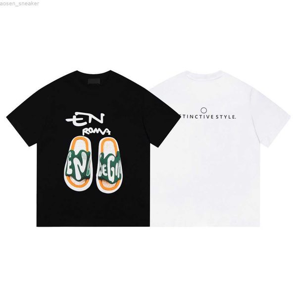 

round neck pure cotton short sleeve slippers letter printing versatile tee summer new t-shirt, White;black