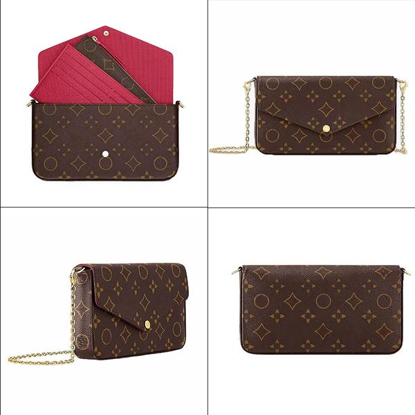 

designer chain strap strap bag crossbody handbag luxury women's shoulder bag embossed fashion women's wallet holder wallet envelop