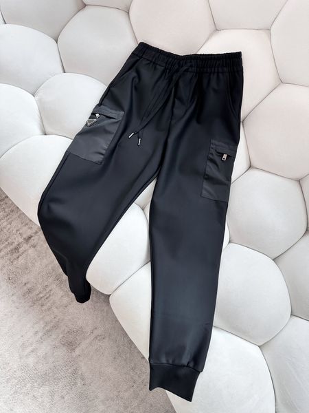 

brand mens pants stylish pocket stitching design black jogger cargo pants luxury r trousers