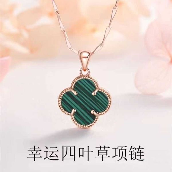 

9999 sterling silver necklace female four-leaf clover luxury niche senior 2023 new colorfast gift for girlfriend and lover