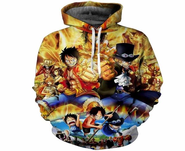 

cloudstyle anime 3d hoodies men clothes sweatshirts one piece luffy print pullovers harajuku streetwear large size 5xl y200703381748, Black