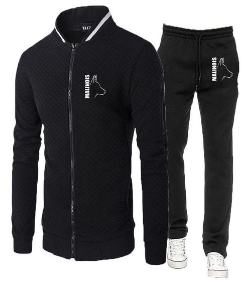 

men039s tracksuits silly dog belgian malinois 2022 men39s spring autumn print 2 piece tracksuit sweatshirt pants pullover ho4019330, Gray