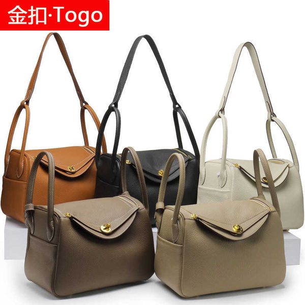 

8a quality h ermes lindiss bags online store head layer cowhide lychee pattern lindi bag doctors genuine leather one shoulder handbag pillow