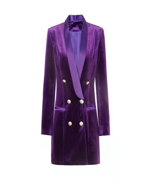 

temperament velvet office lady long blazer0125190432, White;black