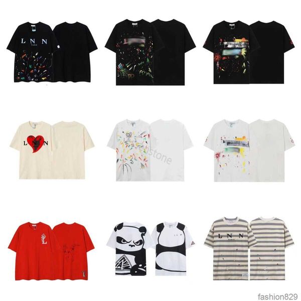 

speckled ink style galleries t shirts depts co-branding lanvins t shirt mens women designers tshirts cottons casual shirt luxurys clothes g, White;black