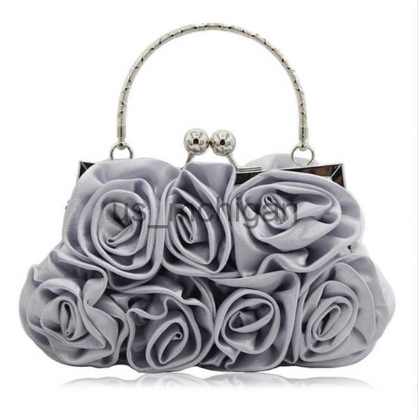 

evening bags gift for bridal clutches handsewn 14 rose flower handbags for bridesmaid gift purse luxury handbag satin cloth dress bags j2308