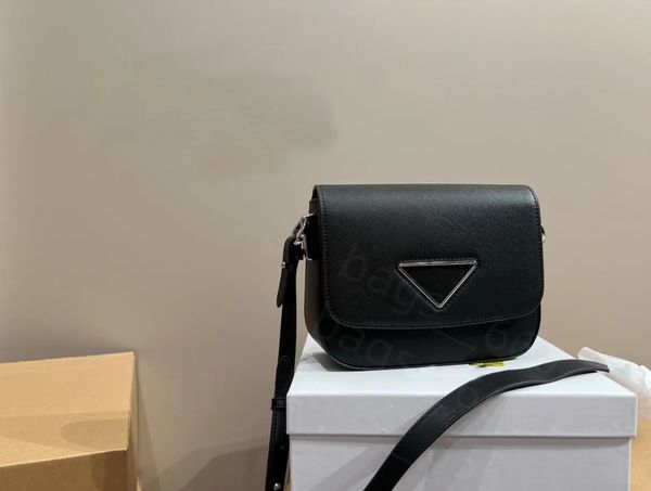 

p black saffiano shoulder bag designer crossbody bag size:21cm*14cm ll
