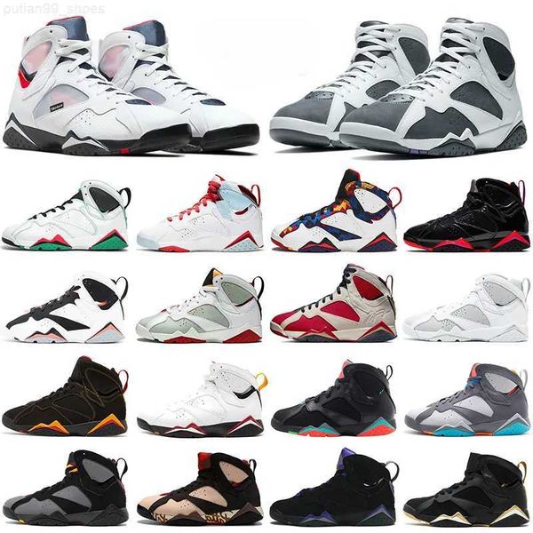 

fashionable jumpman 7s men basketball shoes 7durable versatile breathable patent leather room sapphire china moment mens womens t outdoor sp, Black