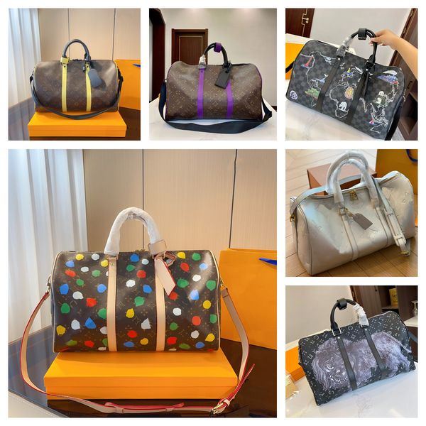 

women weekend duffle bags designer keepall travelling bag night gym outdoor sport luxury design travel bag leather men handbag large capacit
