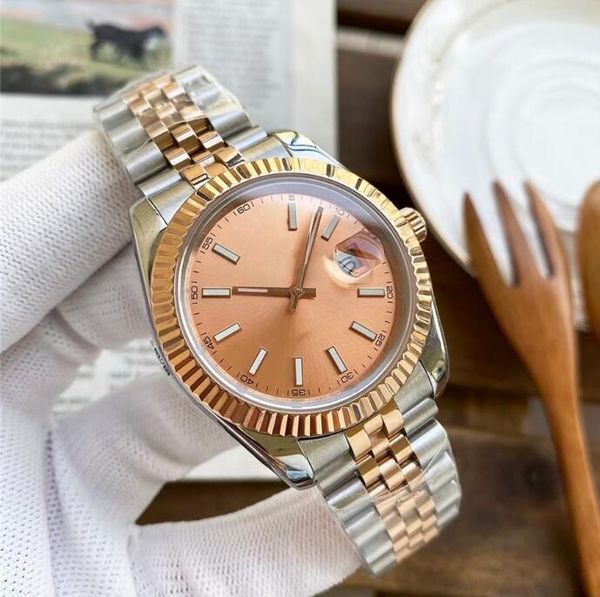 

wholesale mens watch watches automatic men wristwatches 41mm-03, Slivery;brown