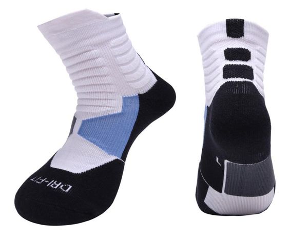 

designer elite basketball socks men039s midtube sweatabsorbing moisturewicking thick towel bottom terry running socks outdoo2383918, Black